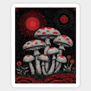 Witchy Mushrooms - Fungi of the Enchanted Forest Sticker